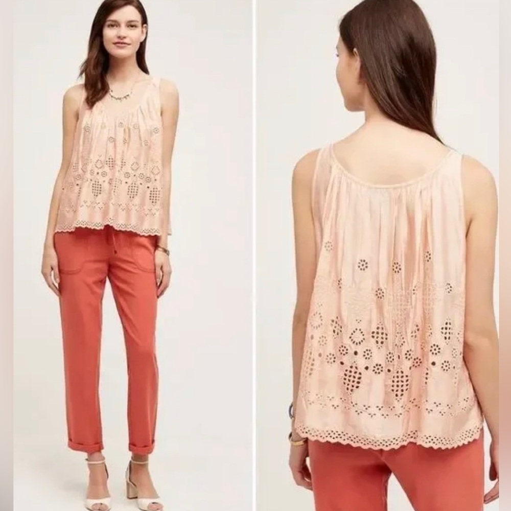 Anthropologie Sadie Swing Tank Eyelet
